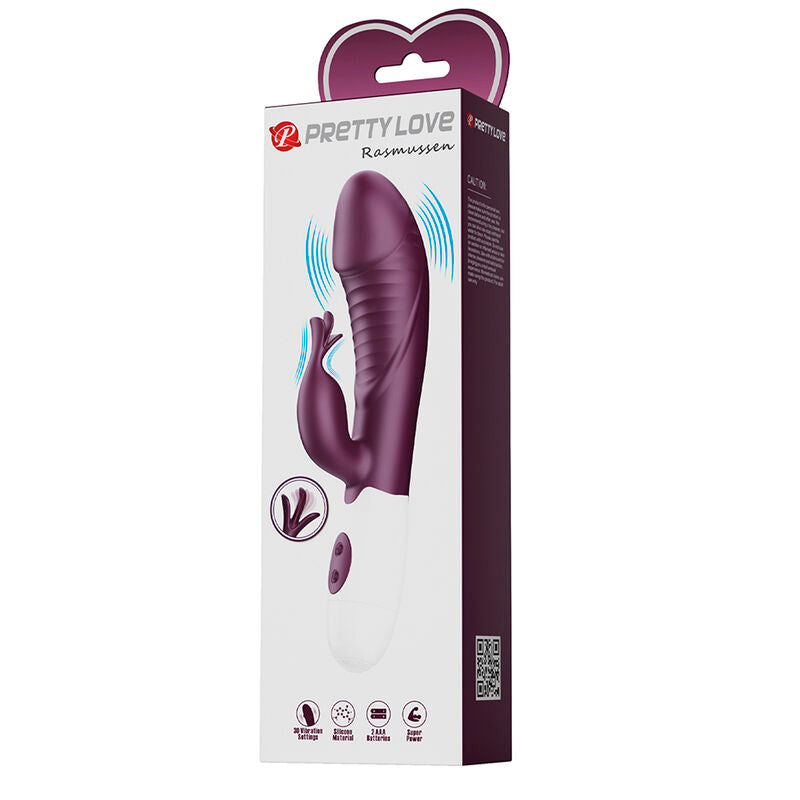 PRETTY LOVE - ROGUE MUSE 30 FUNCTION RABBIT VIBRATOR PURPLE