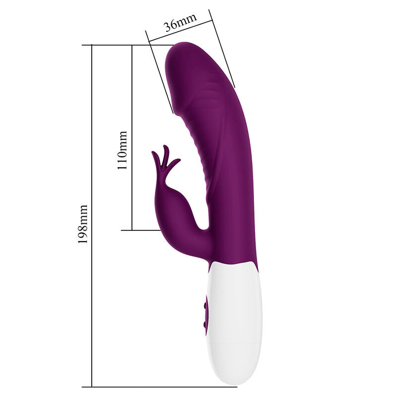 PRETTY LOVE - ROGUE MUSE 30 FUNCTION RABBIT VIBRATOR PURPLE