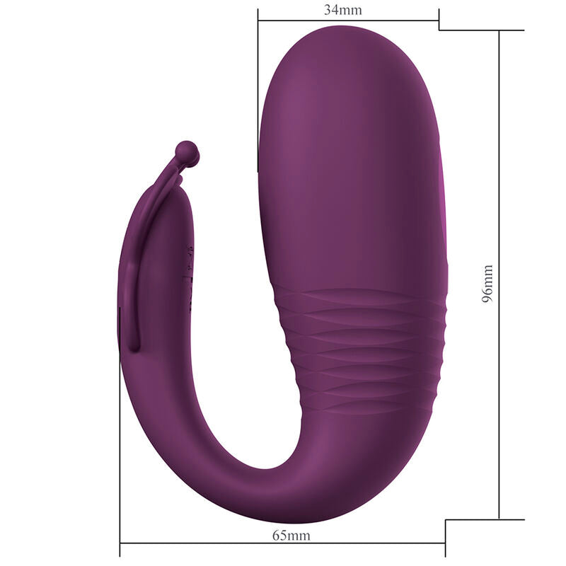 PRETTY LOVE - KLAY THRUSTING EGG VIBRATOR APP CONTROL PURPLE