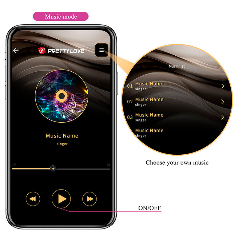 PRETTY LOVE - KLAY THRUSTING EGG VIBRATOR APP CONTROL PURPLE