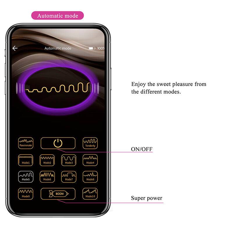 PRETTY LOVE - KLAY THRUSTING EGG VIBRATOR APP CONTROL PURPLE