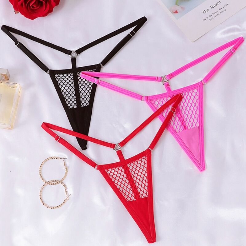 CHILIROSE - CR 4856 MICRO THONG MESH BLACK L/XL