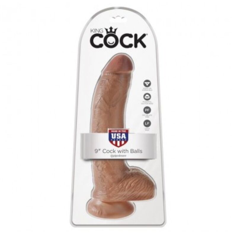 KING COCK - REALISTIC DILDO WITH BALLS 22.8 CM