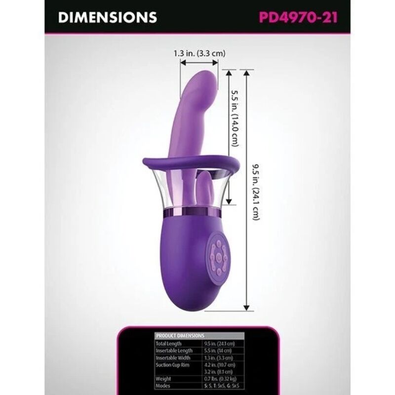 FANTASY FOR HER - ULTIMATE PLEASURE PRO PLUS RABBIT VIBRATOR PURPLE 20.3 CM