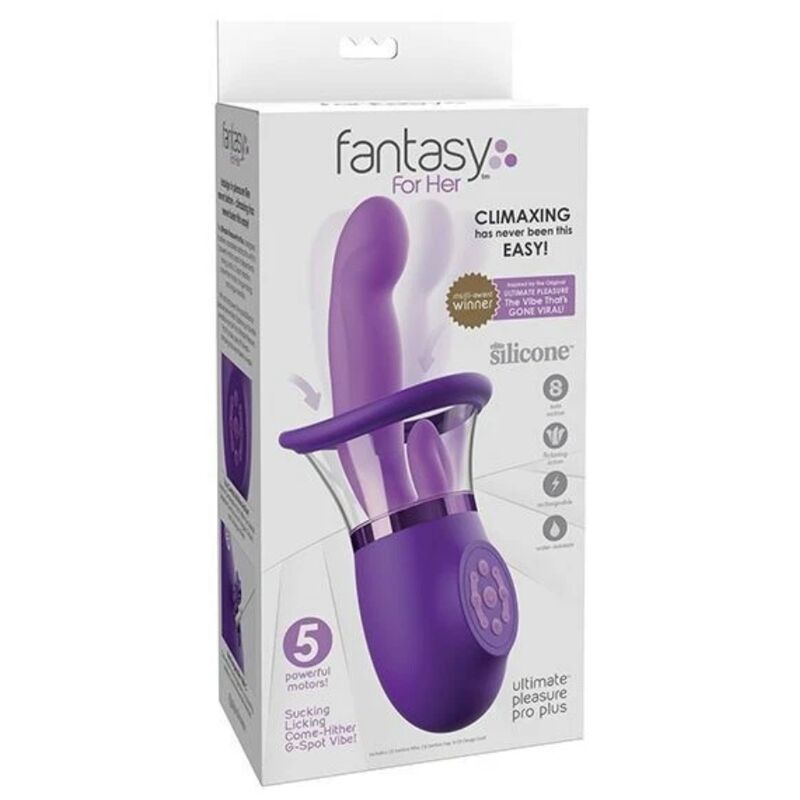 FANTASY FOR HER - ULTIMATE PLEASURE PRO PLUS RABBIT VIBRATOR PURPLE 20.3 CM