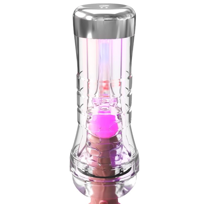 PDX ELITE - VIEWTUBE XXL LED TRANSPARENT STROKER 27.3 CM