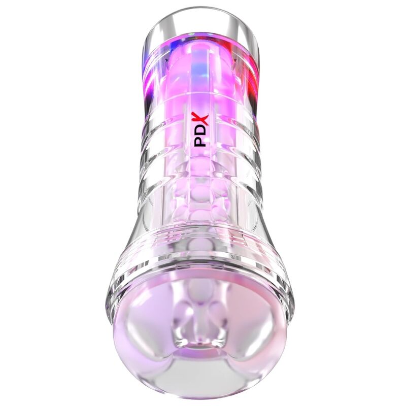PDX ELITE - VIEWTUBE XXL LED TRANSPARENT STROKER 27.3 CM