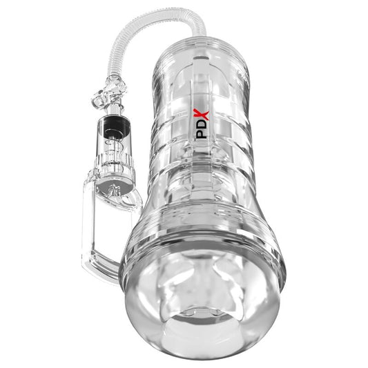 PDX ELITE - VIEWTUBE VAC XXL PRZEŹROCZYSTY STROKER Z POMPĄ SSĄCĄ 27,3 CM