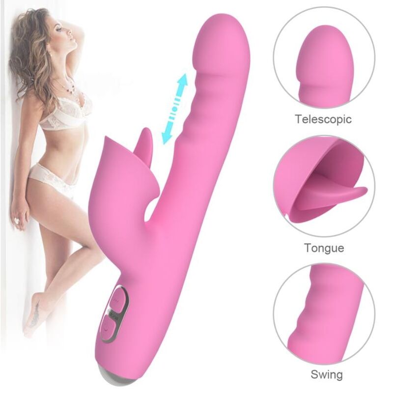 NALONE - T-MAY RABBIT VIBRATOR WITH PUSH AND OSCILLATING MOTION
