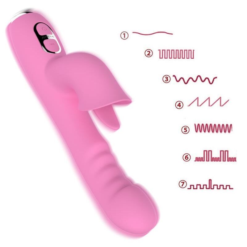 NALONE - T-MAY RABBIT VIBRATOR WITH PUSH AND OSCILLATING MOTION