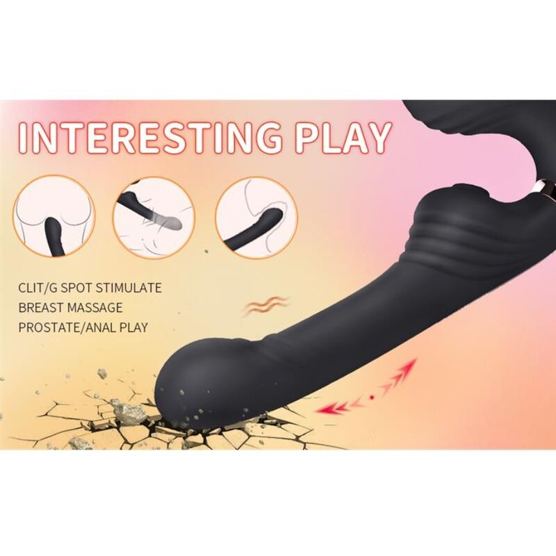 NALONE - ALLOW DUAL VIBE WITH ROTATION AND THRUSTING BLACK