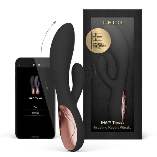 LELO - INA THRUST RABBIT THRUSTING VIBRATOR CZARNY