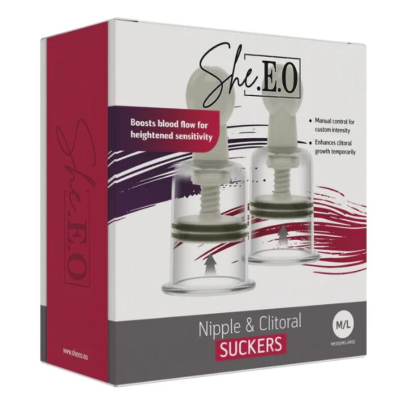 SHE.E.O - NIPPLE AND CLITORAL SUCTION DEVICES M/L