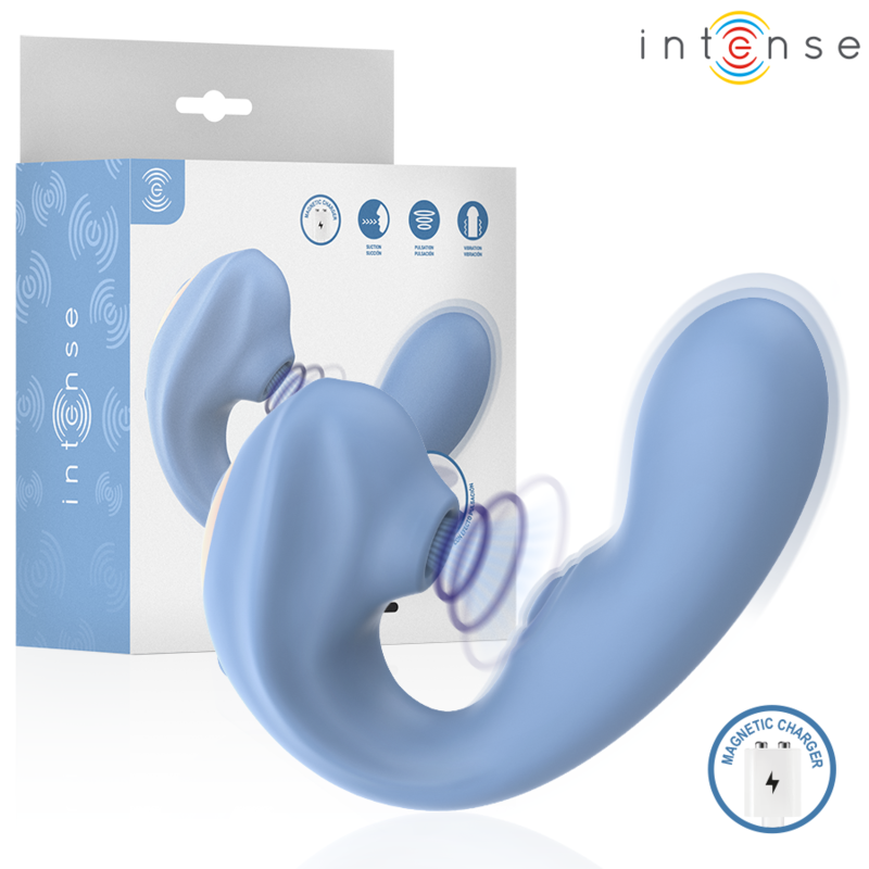 INTENSE - GINA MULTIFUNCTION CLITORAL STIMULATOR BLUE
