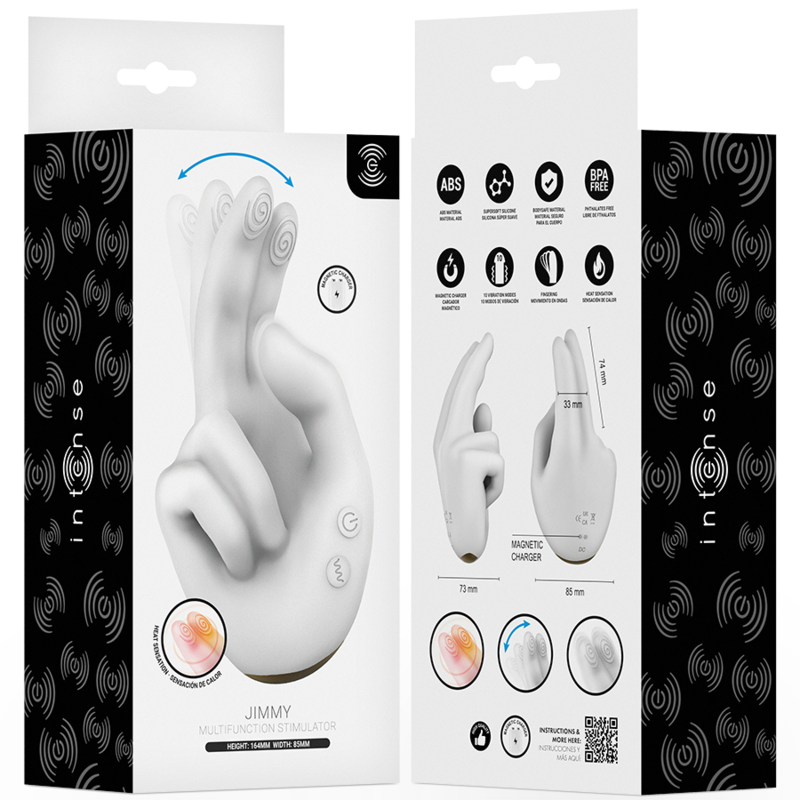 INTENSE - JIMMY HAND-SHAPED MULTIFUNCTION STIMULATOR WITH VIBRATION AND HEAT