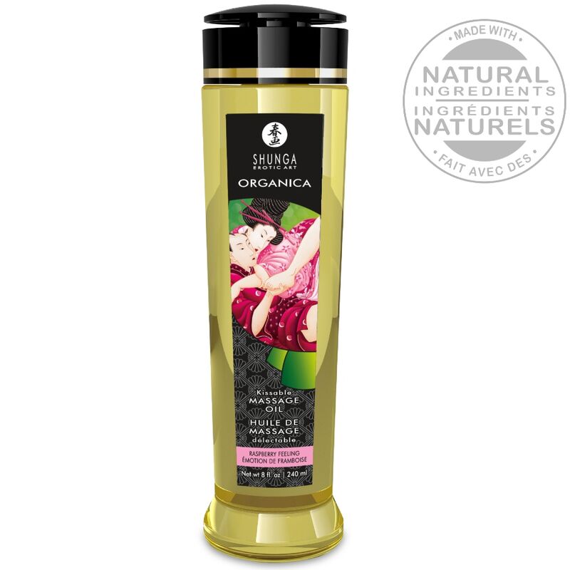 SHUNGA - ORGANIC MASSAGE OIL RASPBERRY FEELING 240 ML