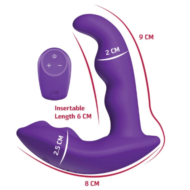 SHE.E.O - ROTATING VIBRATING ANAL STIMULATOR WITH REMOTE CONTROL - PURPLE