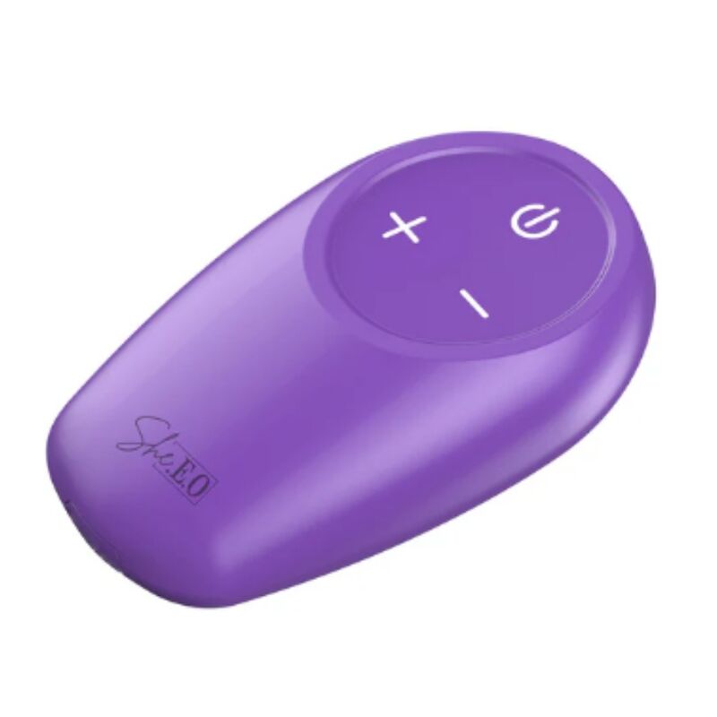 SHE.E.O - ROTATING VIBRATING ANAL STIMULATOR WITH REMOTE CONTROL - PURPLE