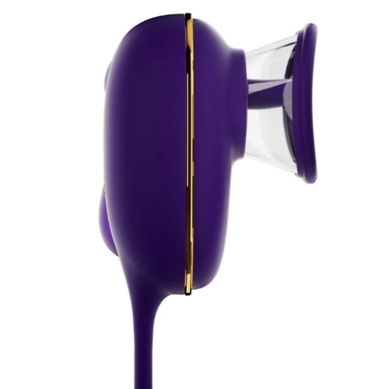 SHE.E.O - CLITORAL SUCTION TOOL WITH LICKING EFFECT AND PURPLE ANAL STIMULATOR