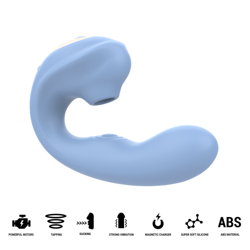 INTENSE - GINA MULTIFUNCTION CLITORAL STIMULATOR BLUE