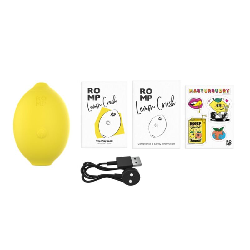 ROMP - LEMON CRUSH PLEASURE AIR CLITORAL STIMULATOR YELLOW