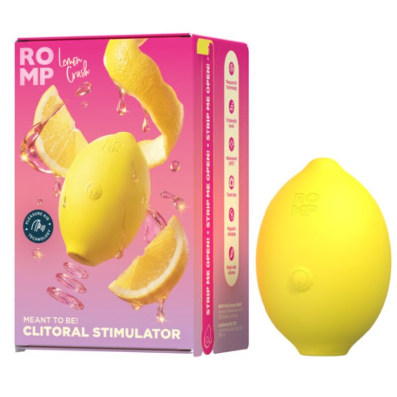 ROMP - LEMON CRUSH PLEASURE AIR CLITORAL STIMULATOR YELLOW