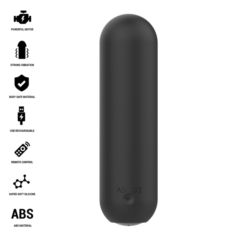 INTENSE - JUDY RECHARGEABLE VIBRATING BULLET WITH REMOTE CONTROL BLACK