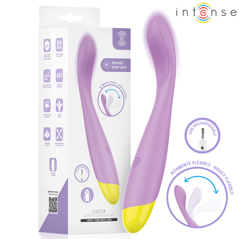 INTENSE - LUCCA FLEXIBLE USB RECHARGEABLE G-POINT STIMULATOR