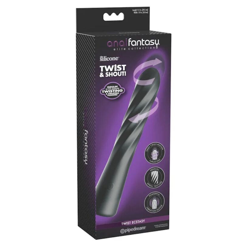 ANAL FANTASY ELITE - TWIST ECSTASY RECHARGEABLE ROTATING ANAL STIMULATOR