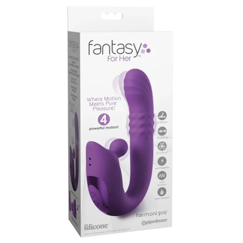 FANTASY FOR HER - HARMONI PRO PURPLE G-SPOT & CLITORAL RABBIT VIBRATOR