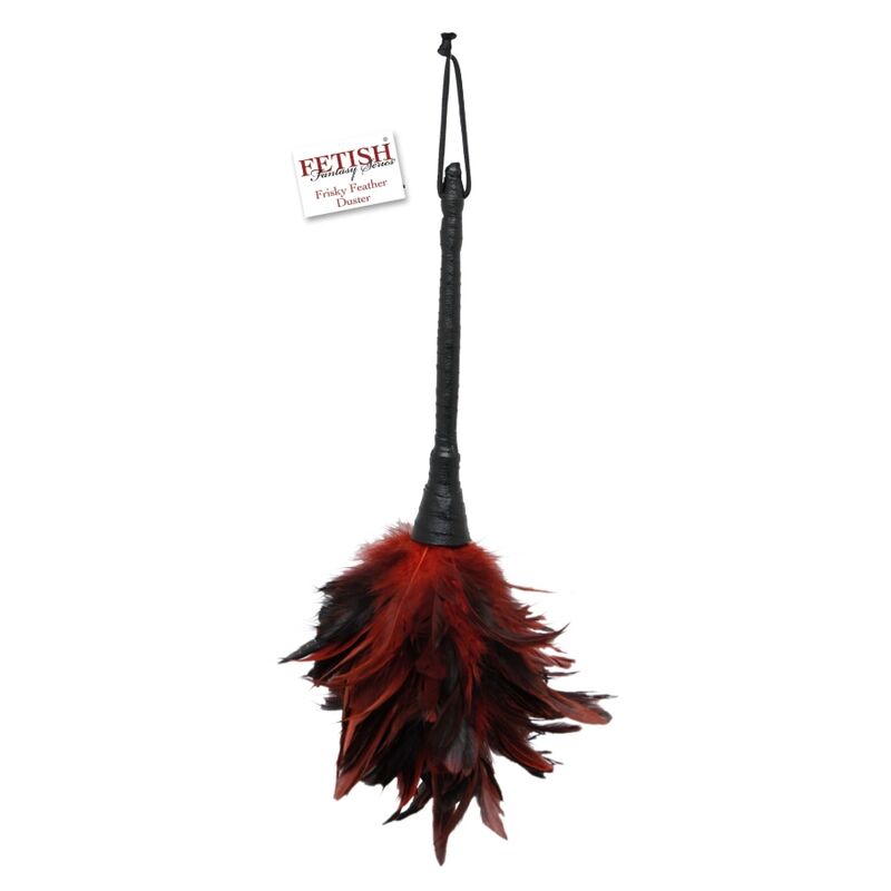 FETISH FANTASY SERIES - BLACK & RED FRISKY FEATHER TICKLER