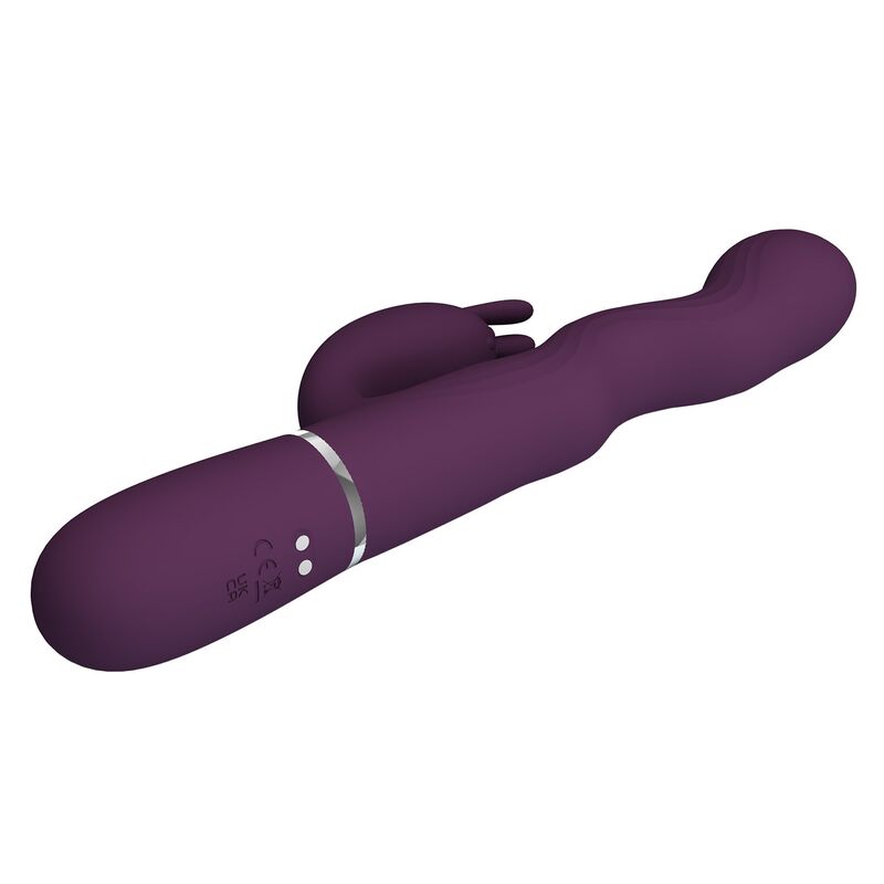PRETTY LOVE - LOURSEN RABBIT-VIBRATOR MIT STOSSFUNKTION UND 7 VIBRATIONEN USB-WIEDERAUFLADBAR LILA