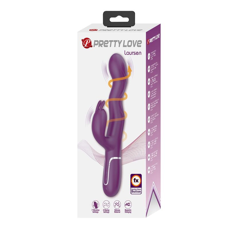 PRETTY LOVE - LOURSEN RABBIT-VIBRATOR MIT STOSSFUNKTION UND 7 VIBRATIONEN USB-WIEDERAUFLADBAR LILA