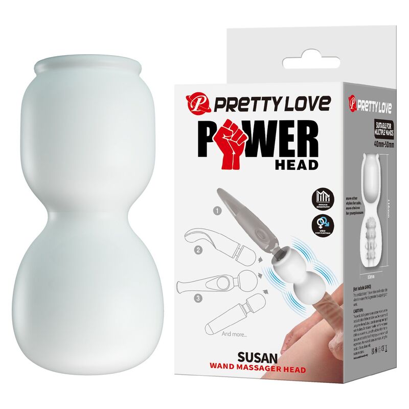 PRETTY LOVE - SUSAN POWER HEAD TILBEHØR TIL MASSAGESTAV Ø 6.5 CM