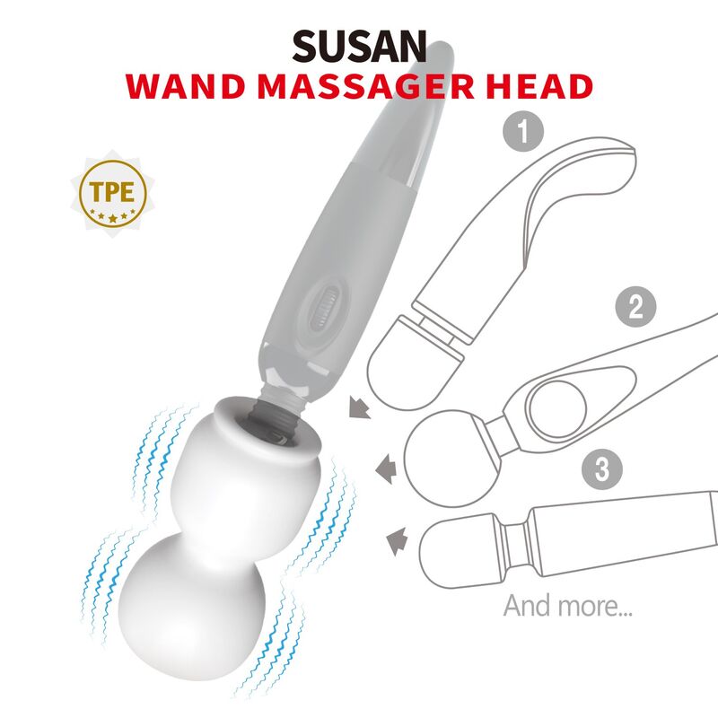 PRETTY LOVE - SUSAN POWER HEAD TILBEHØR TIL MASSAGESTAV Ø 6.5 CM