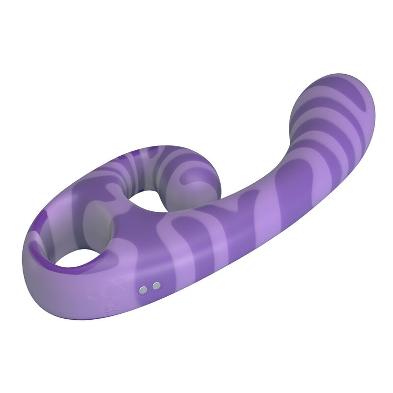 PRETTY LOVE - VIBRATORE A DOPPIA ESTIVA CON MANICO 19 CM Ø 3,5 CM VIOLA