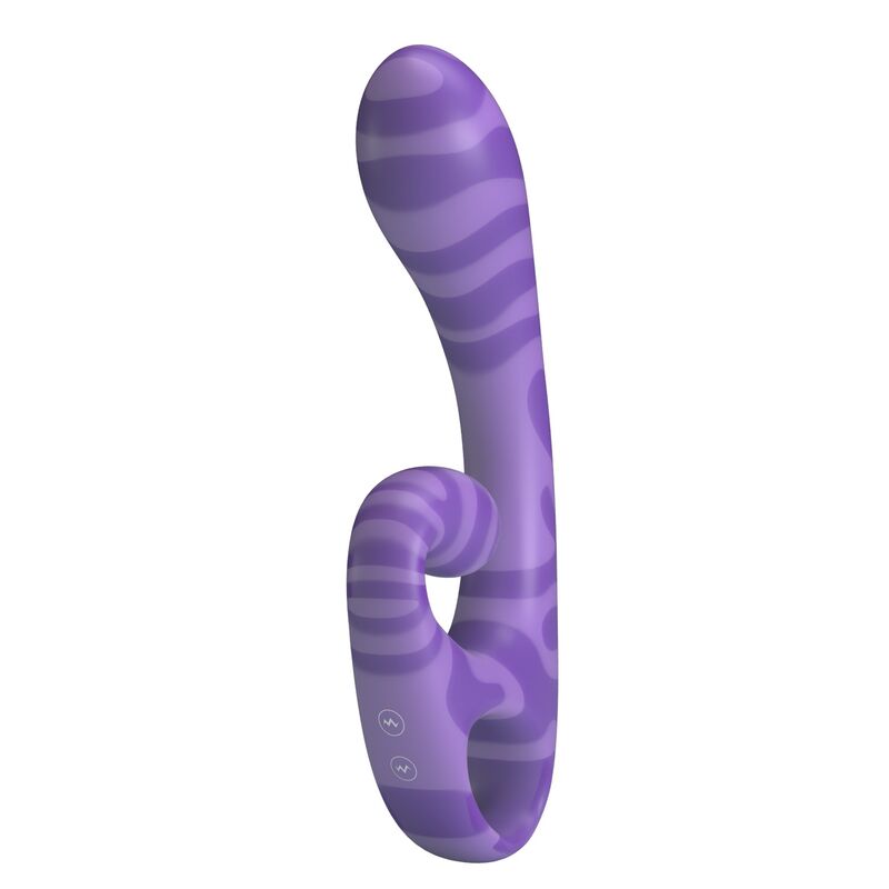 PRETTY LOVE - VIBRATORE A DOPPIA ESTIVA CON MANICO 19 CM Ø 3,5 CM VIOLA