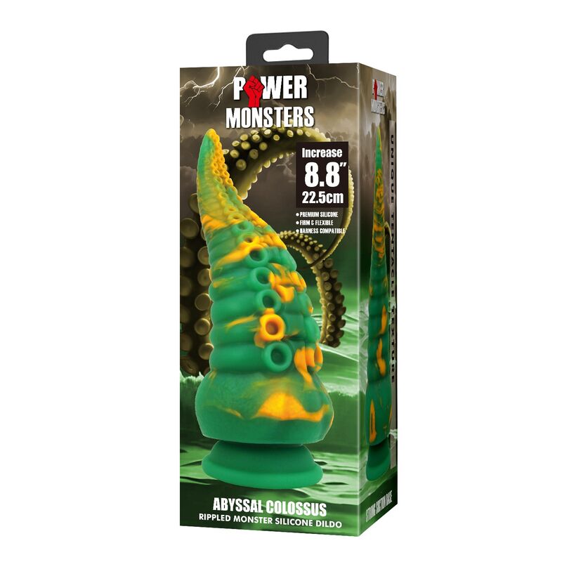 POWER MONSTERS - ABYSSAL COLOSSUS BICOLOR FANTASY SILICONE DILDO 22.5 CM Ø 6 CM