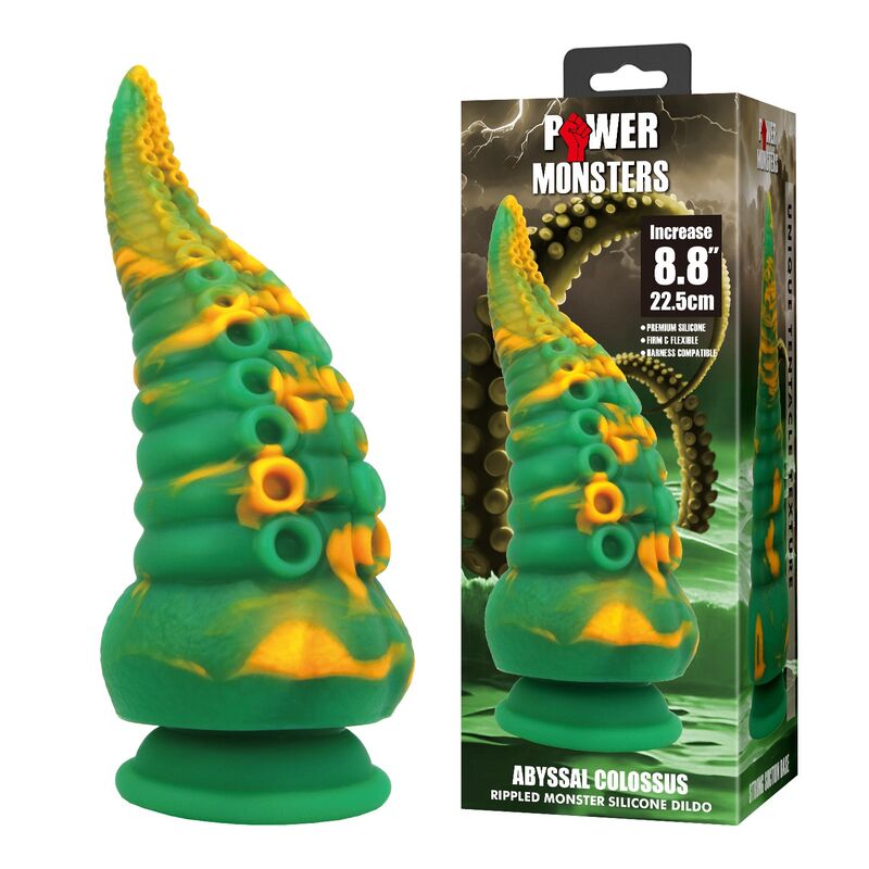 POWER MONSTERS - ABYSSAL COLOSSUS BICOLOR FANTASY SILICONE DILDO 22.5 CM Ø 6 CM
