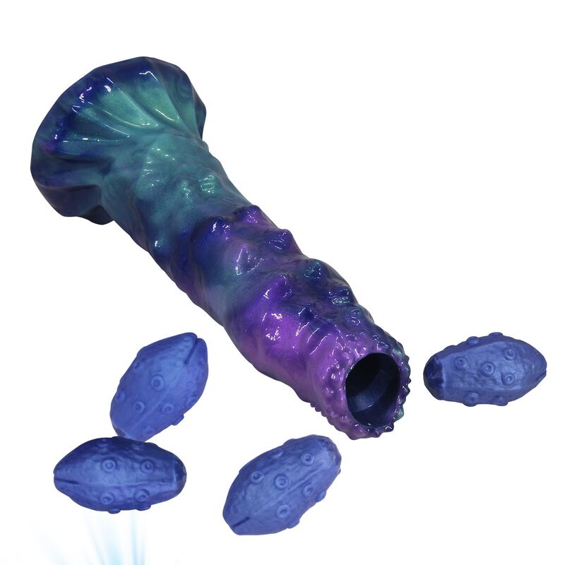 POWER MONSTERS - DUSKWALKER SENTINEL TREFARVET OPBLÆSELIG FANTASY-DILDO I SILIKONE 23 CM Ø 5 CM
