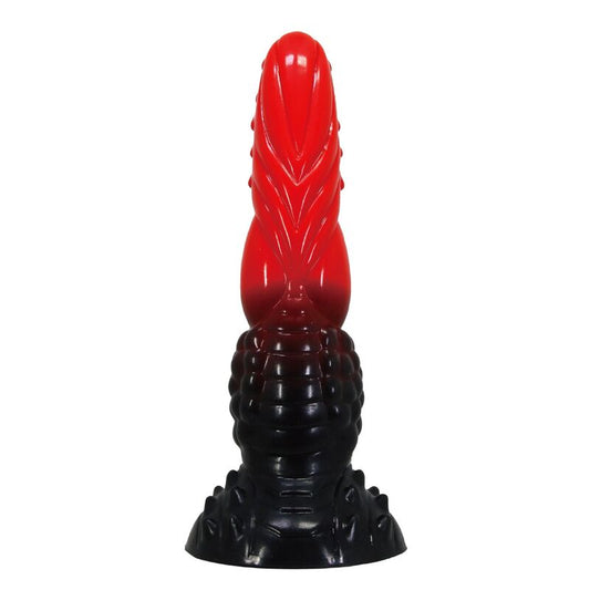 POWER MONSTERS - FIRE DRAGON DILDO DE FANTASIA COM VENTOSA 24,5 CM Ø 5,8 CM VERMELHO E PRETO