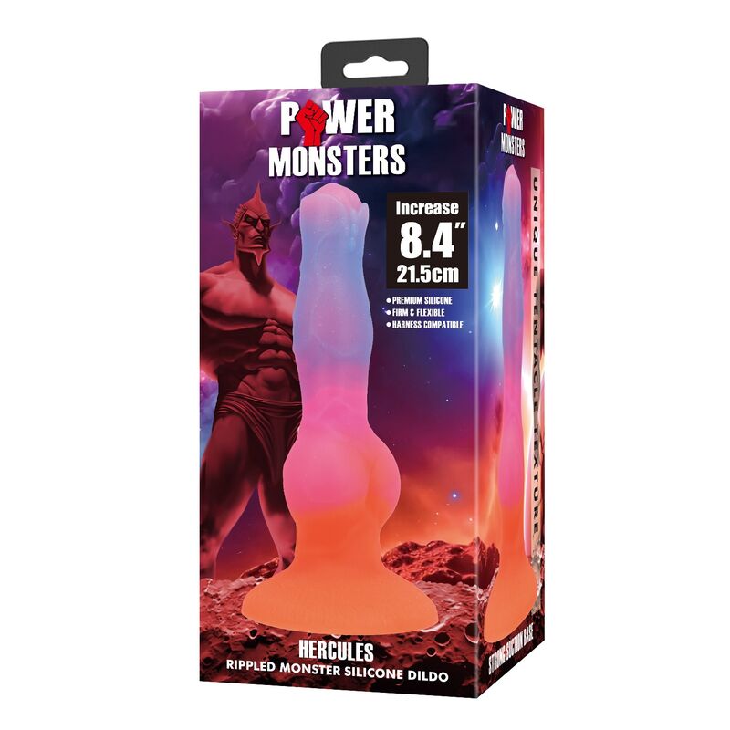 POWER MONSTERS - HERCULES FANTASY SILICONE DILDO 21.5 CM Ø 5 CM