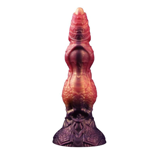 POWER MONSTERS - SAVAGE BEASTLORD DILDO DE FANTASIA TRICOLOR EM SILICONE 24 CM Ø 5 CM