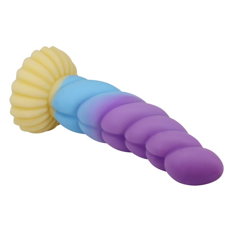 POWER MONSTERS - UNICORN TRICOLOR FANTASY SILICONE DILDO 22 CM Ø 5 CM