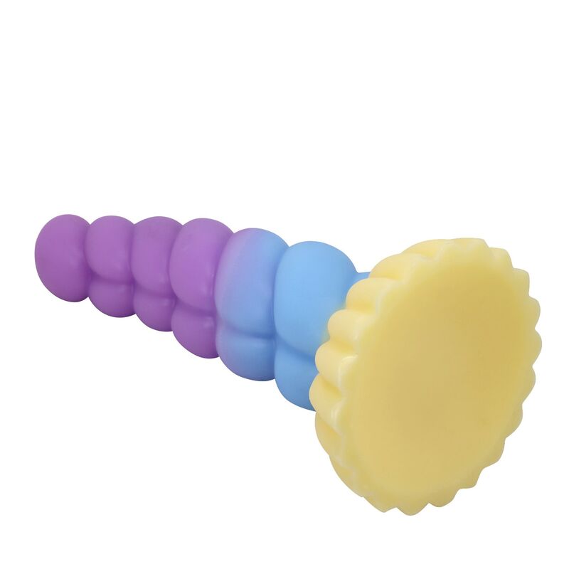 POWER MONSTERS - UNICORN TRICOLOR FANTASY SILICONE DILDO 22 CM Ø 5 CM