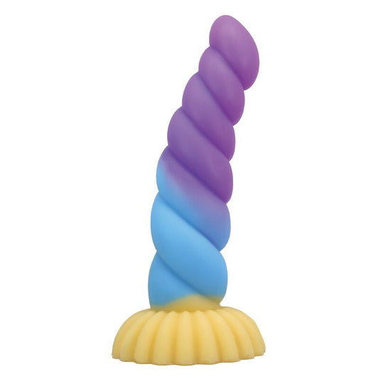 POWER MONSTERS - UNICORN DILDO DE FANTASIA TRICOLOR EM SILICONE 22 CM Ø 5 CM