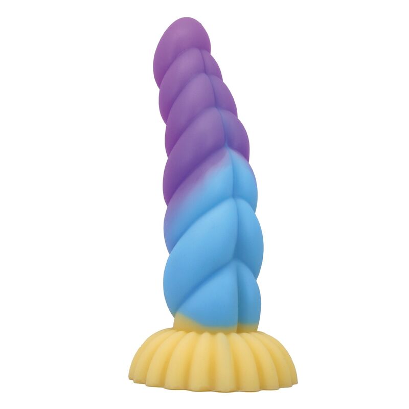 POWER MONSTERS - UNICORN TRICOLOR FANTASY SILICONE DILDO 22 CM Ø 5 CM