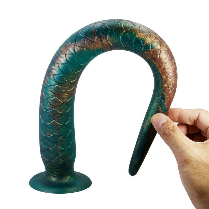 POWER MONSTERS - WILDWYRM TAIL BICOLOR FANTASY SILICONE DILDO 47 CM Ø 4 CM