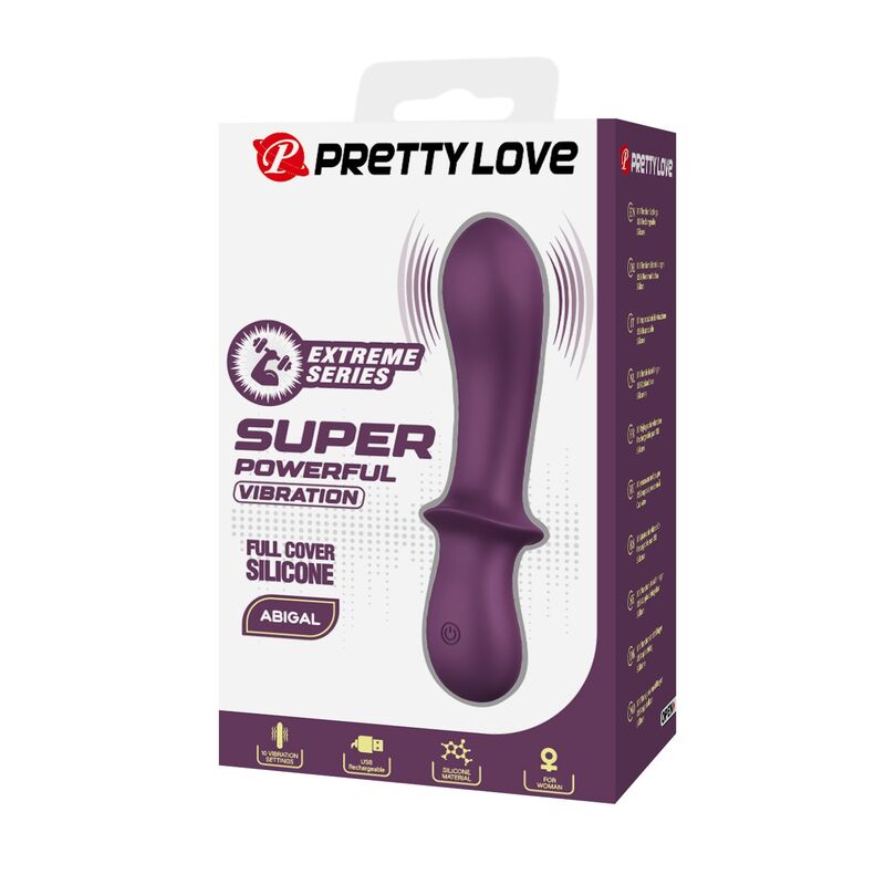 PRETTY LOVE - ABIGAIL LADATTAVA VIBRAATTORI 10 TOIMINTOA VIOLETTI