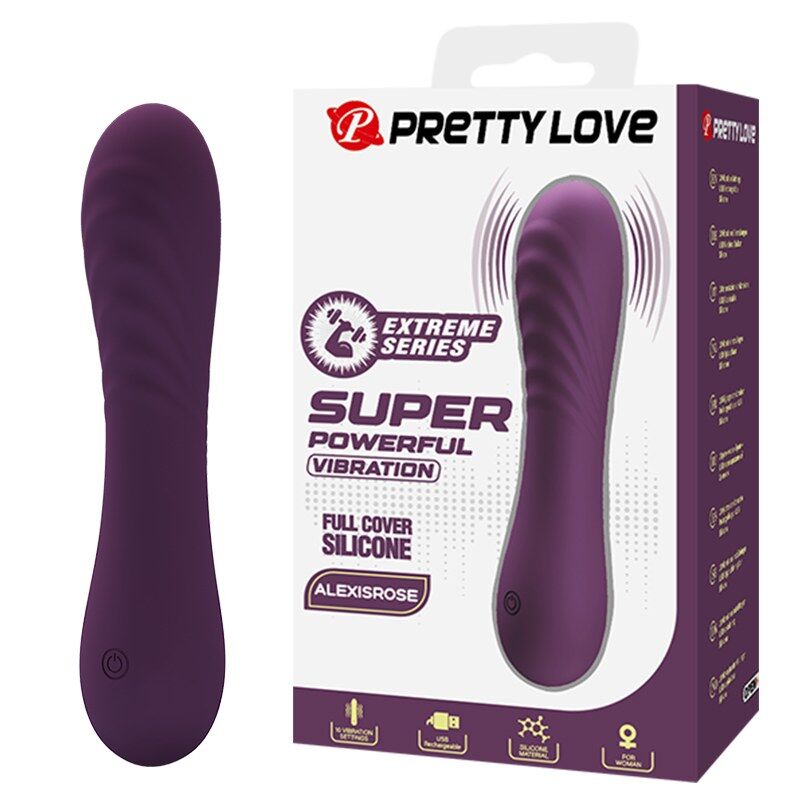 PRETTY LOVE - ALEXISROSE RECHARGEABLE VIBRATOR 10 FUNCTIONS PURPLE